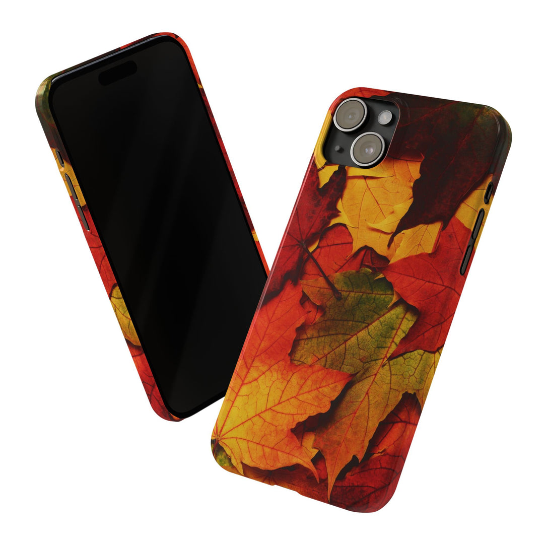 Slim Autumn Fall Leaves Gift Cute Phone Cases for Iphone 16 | iPhone 15 Case | iPhone 15 Pro Max Case, Iphone 14, Iphone 14 Pro Max, Iphone 13, Slim Mom Dad Gift - Studio40ParkLane