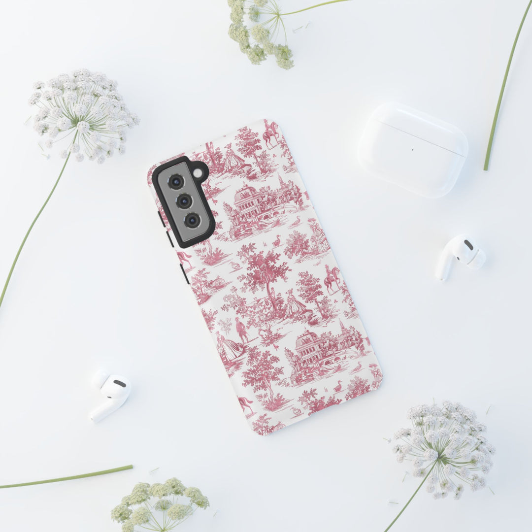 Premium Tough French Toile Gift for Her Cute Phone Cases for Samsung S25, S24, S23, S22, S21 Iphone, 16, 15, 14, 13, 12 Plus Max Pro Ultra - Studio40ParkLane