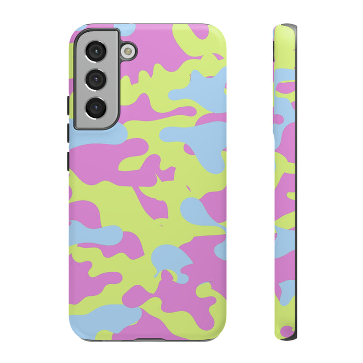 Cute Phone Case | Aesthetic Phone Cases| for Galaxy S23, S22, S21, S20 | Blue Pink Camouflage, Protective Phone Case - Studio40ParkLane