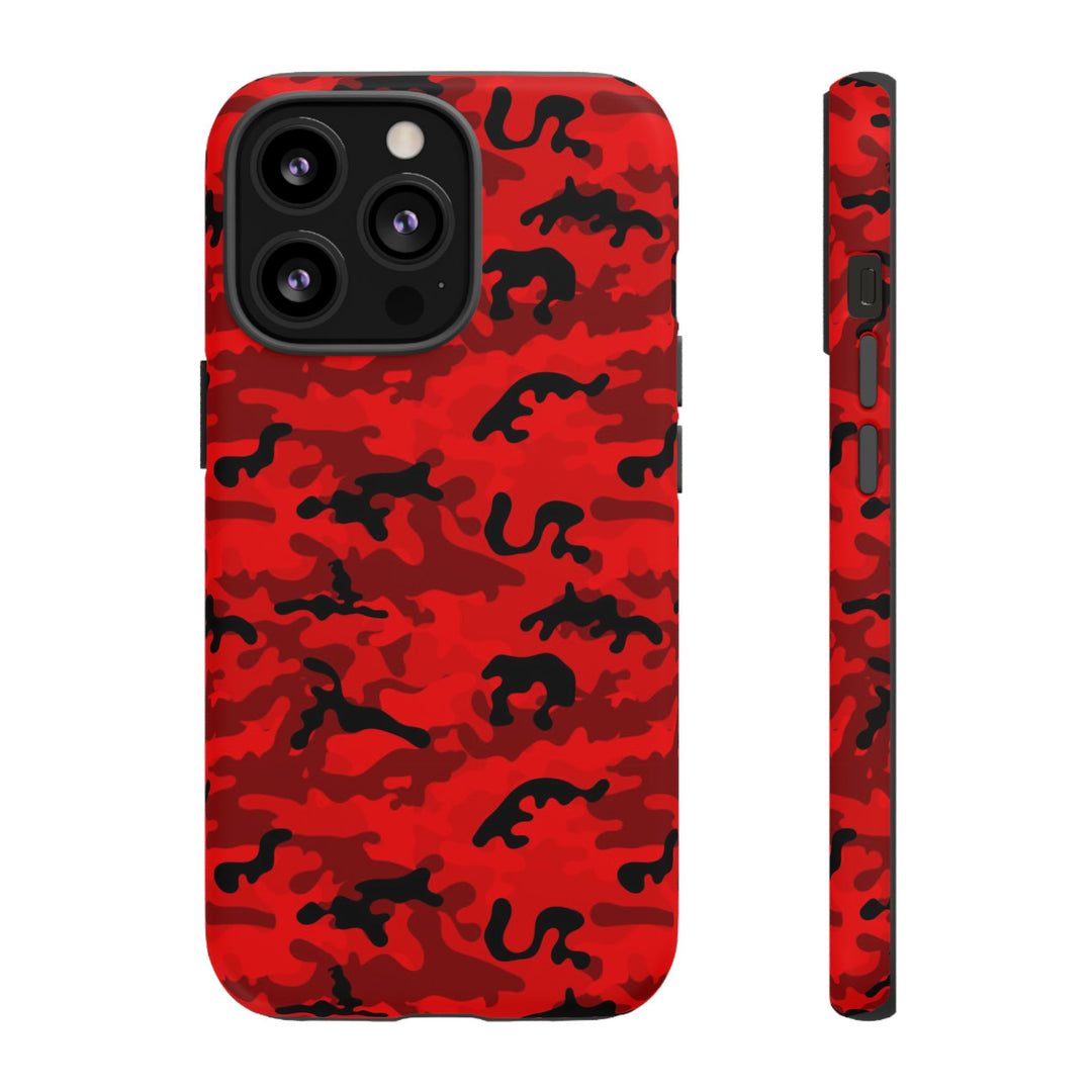 Impact Resistant, Red Camo Camouflage, Cute Phone Cases for Samsung S24, S23, S22, S21, IPhone 15 pro Iphone 14 pro Iphone 13 IPhone 12 Iphone 11 - Studio40ParkLane