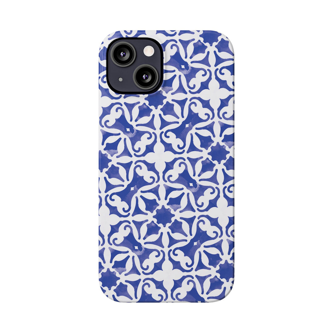 Slim Blue Mosaic Gift for Her Cute Phone Cases for Iphone 16 Case | iPhone 15 Case | iPhone 15 Pro Max Case, Iphone 14, Iphone 14 Pro Max, Iphone 13, 11,10,8,7 - Studio40ParkLane