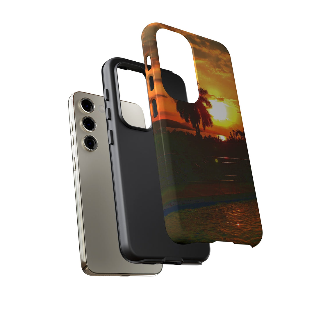 Cute Samsung Case | Cool Iphone Case | Summer Jamaica Pool Sunset, Samsung S24, S23, S22, S21, IPhone 15 Case | Iphone 14 Case, Iphone 13 Case - Studio40ParkLane