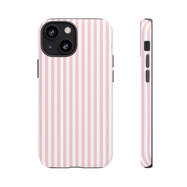 Tough Premium Sweet Pink Stripes Phone Case Gift for Her - For Apple iPhone 16 Pro Max 16e iPhone 15 Pro iPhone Iphone 14 Plus 13 Pro 12 SE XR - Studio40ParkLane