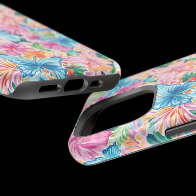Butterflies Flowers Magsafe Cute Phone Case for Iphone Gift for Her, iPhone 16 Case iPhone 15 Pro Max Case, Iphone 14, Iphone 14 Pro Max, 13, 12