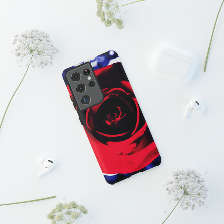 Cute Samsung Phone Case | Aesthetic Samsung Phone Case | Red Rose | Galaxy S23, S22, S21, S20 | Luxury Double Layer | Cool - Studio40ParkLane