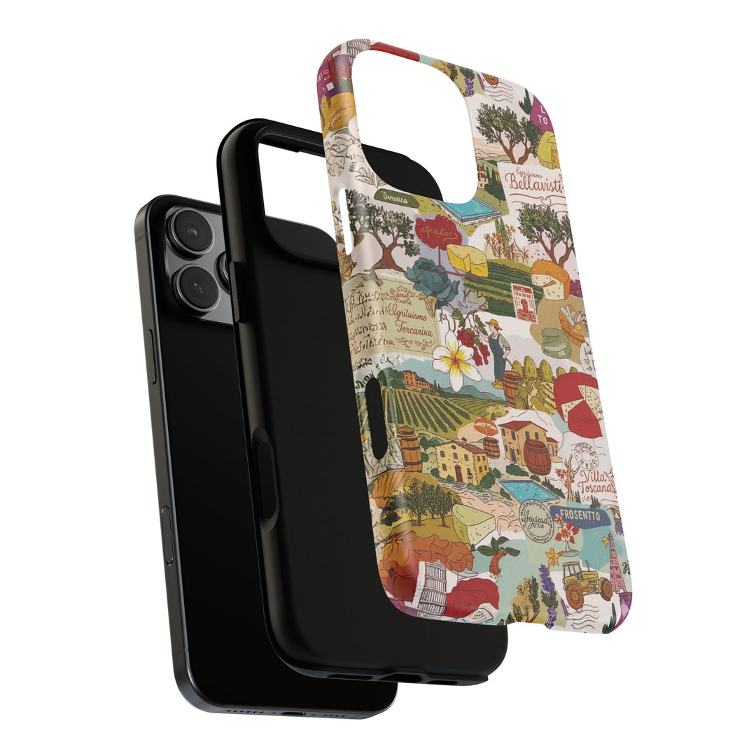 Italy Tuscany Coquette Collage Tough Premium Phone Case - For iPhone 17 Pro Max iPhone 16 Pro iPhone 15 Iphone 14 Plus 13 Pro 12 11 10 XR - Studio40ParkLane