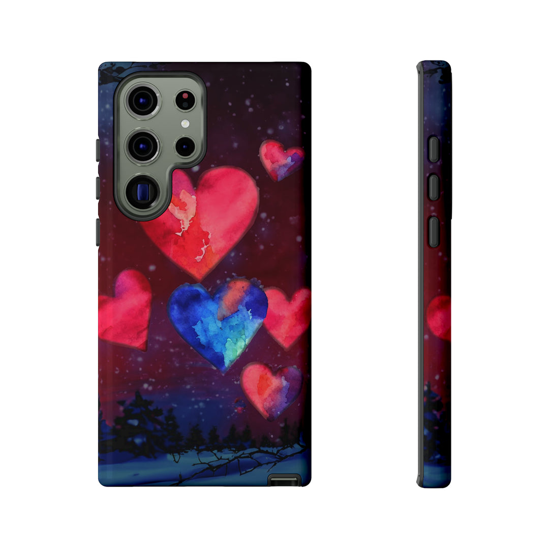 Cute Samsung Phone Case | Aesthetic Samsung Phone Case | Galaxy S23, S22, S21, S20 | Luxury case, Rising Hearts Night Phone Case - Studio40ParkLane