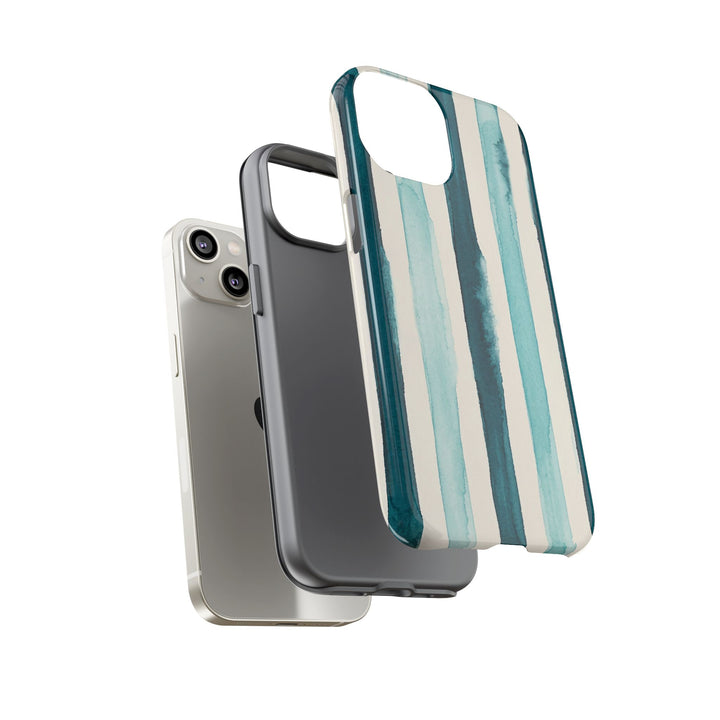 Tough Cute Green Stripes Phone Case, for IPhone 17 Pro Max | Iphone 17 Air, Iphone 16, IPhone 15, 14 13 12, Samsung Galaxy S26, S25, S24, S23