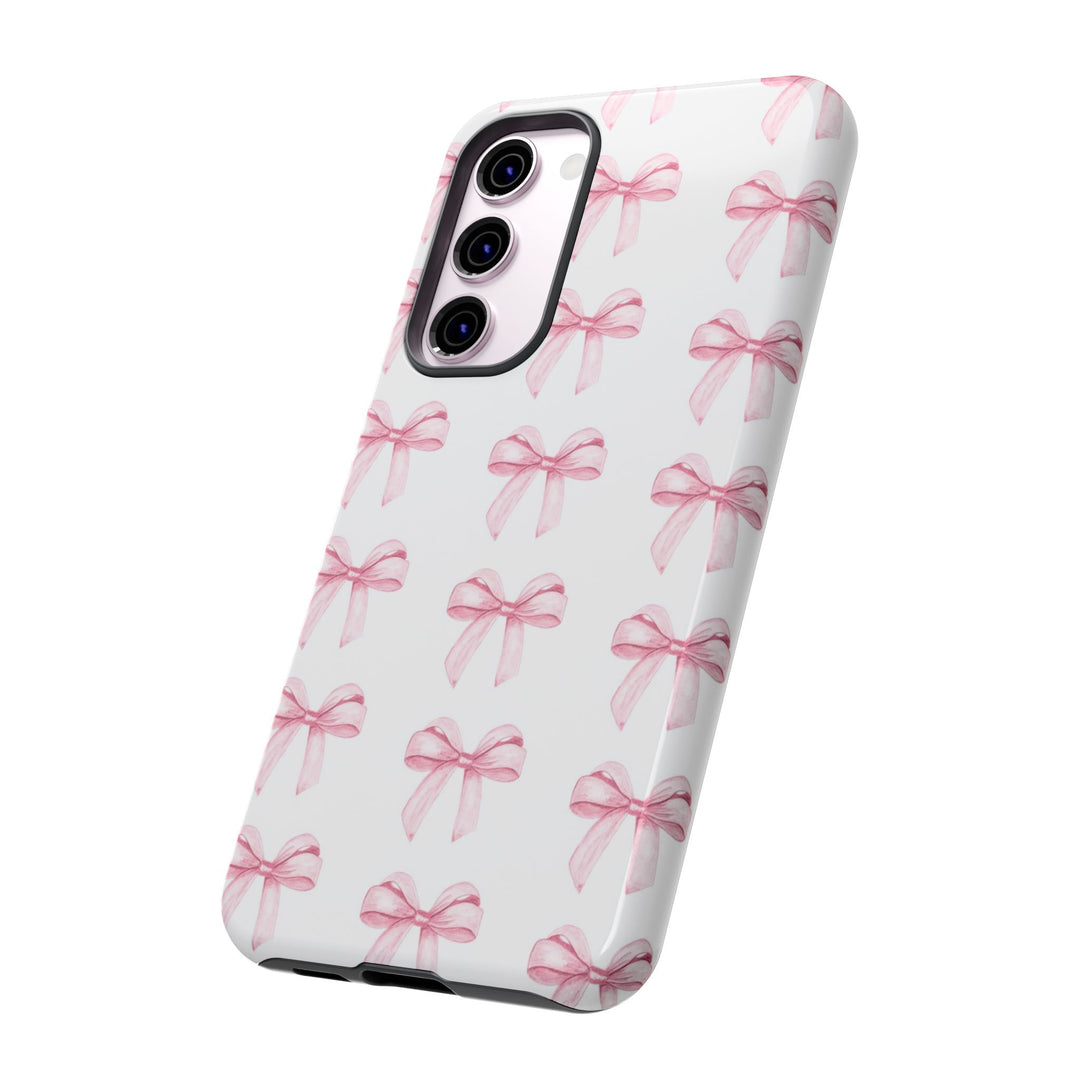 Pink Bows Cute Phone Case, for IPhone 16 Pro Max | Iphone 15, Iphone 14, IPhone 13 Case, 11 8 7, Samsung Galaxy S24, S23, S22, S21, 2 Layer Protection - Studio40ParkLane