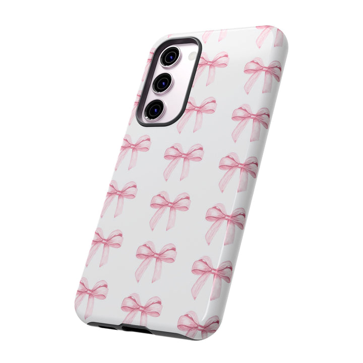 Pink Bows Cute Phone Case, for IPhone 16 Pro Max | Iphone 15, Iphone 14, IPhone 13 Case, 11 8 7, Samsung Galaxy S24, S23, S22, S21, 2 Layer Protection - Studio40ParkLane