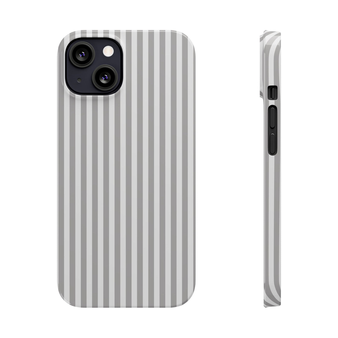 Slim Light Grey Striped Cute Phone Case for Iphone 16 - | iPhone 15 Pro Max Case | iPhone 14 Case Iphone 13 12 11 10 9 8 7 Gift for Her - Studio40ParkLane
