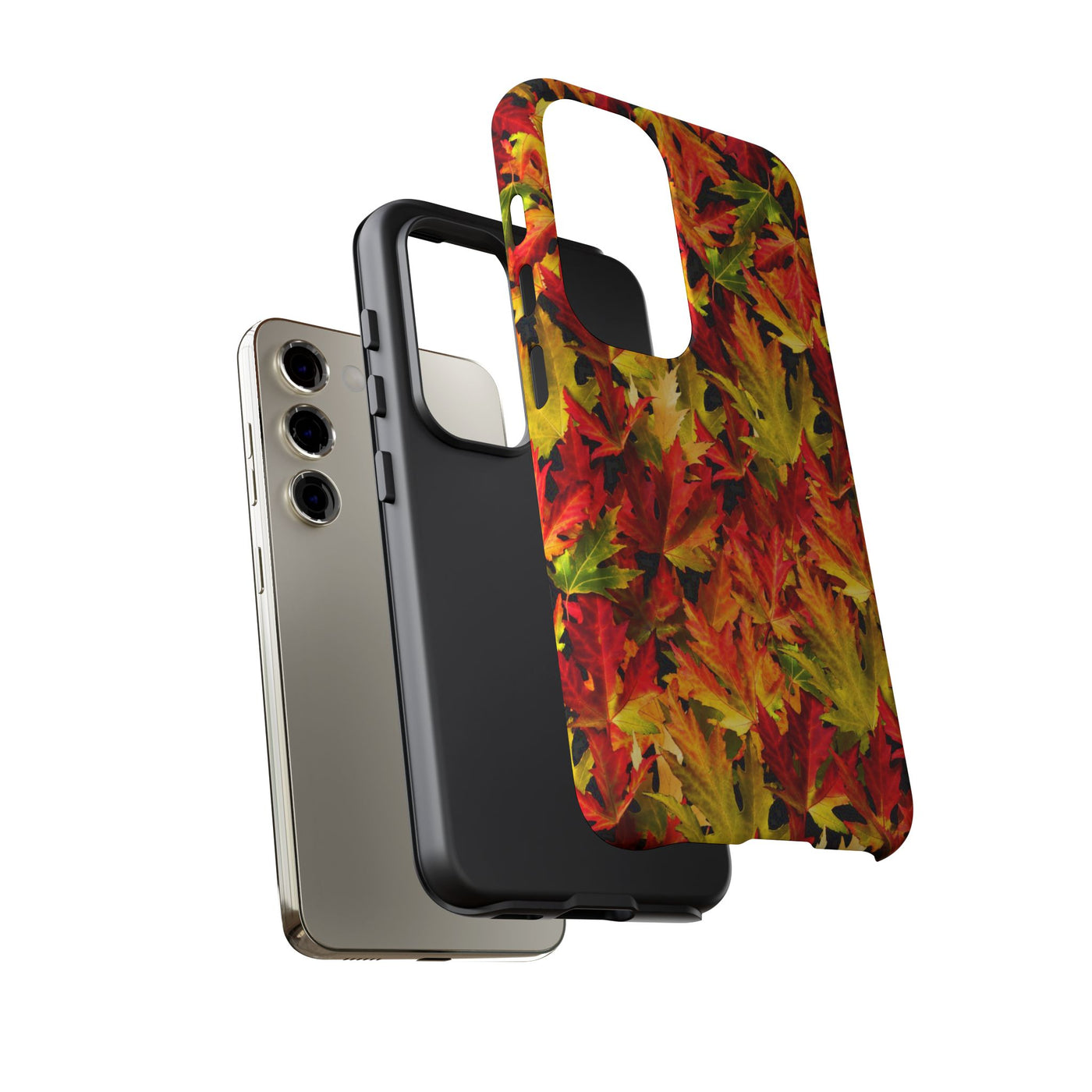 Fall Leaves Impact Resistant, Cute Phone Cases for Samsung S24, S23, S22, S21, IPhone 15 pro Iphone 14 pro Iphone 13 IPhone 12 Iphone 11