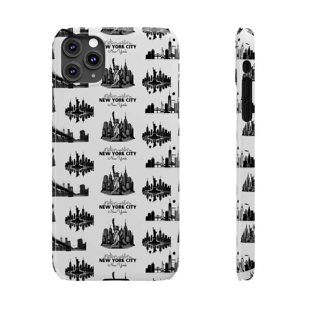 Slim New York Skyline Collage Coquette Gift for Her Cute Phone Cases for Iphone 16 Pro Max | iPhone 15 Case | iPhone 15 Pro Max Case, Iphone 14, Iphone 14 Pro Max, Iphone 13 12 11 8 7 - Studio40ParkLane
