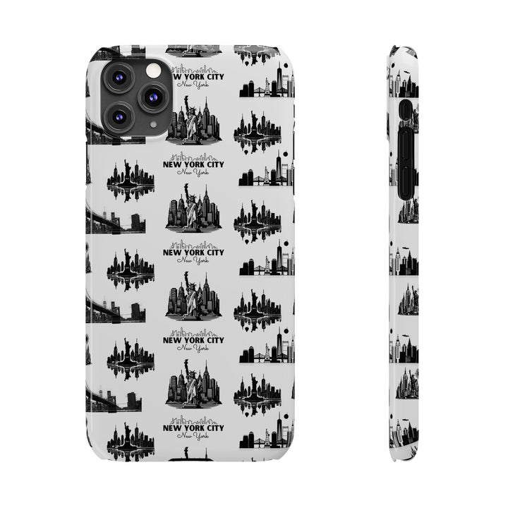 Slim New York Skyline Collage Coquette Gift for Her Cute Phone Cases for Iphone 16 Pro Max | iPhone 15 Case | iPhone 15 Pro Max Case, Iphone 14, Iphone 14 Pro Max, Iphone 13 12 11 8 7 - Studio40ParkLane