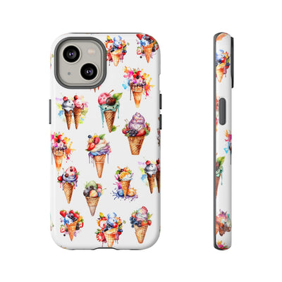 Impact Resistant, Summer Icecream, Cute Phone Cases for Samsung S24, S23, S22, S21, IPhone 15 pro, Iphone 14 pro, Iphone 13 IPhone 12, Iphone 11