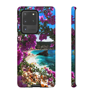 Impact Resistant, Bougainvillea Seaview, Cute Phone Cases for Samsung S24, S23, S22, S21, IPhone 15 pro Iphone 14 pro Iphone 13 IPhone 12 Iphone 11