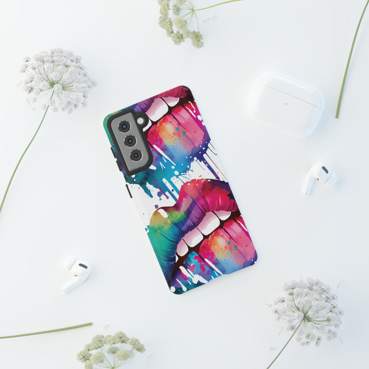 Cute Samsung Phone Case | Aesthetic Samsung Phone Case | Smile Lips Colorful | Galaxy S23, S22, S21, S20 | Luxury Double Layer | Cool - Studio40ParkLane