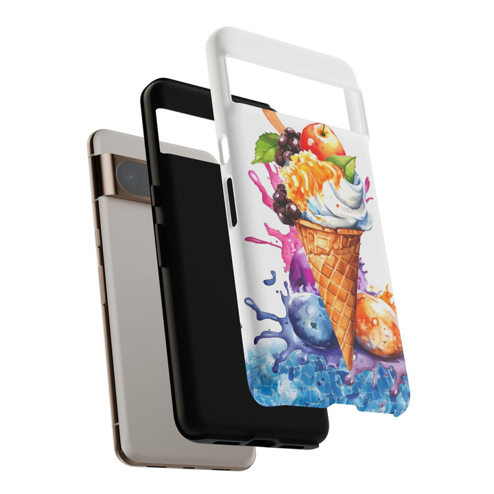 Impact Resistant, Summer Ice Cream Cone, Cute Phone Cases for Samsung S24, S23, S22, S21, IPhone 15 pro Iphone 14 pro Iphone 13 IPhone 12 Iphone 11 - Studio40ParkLane