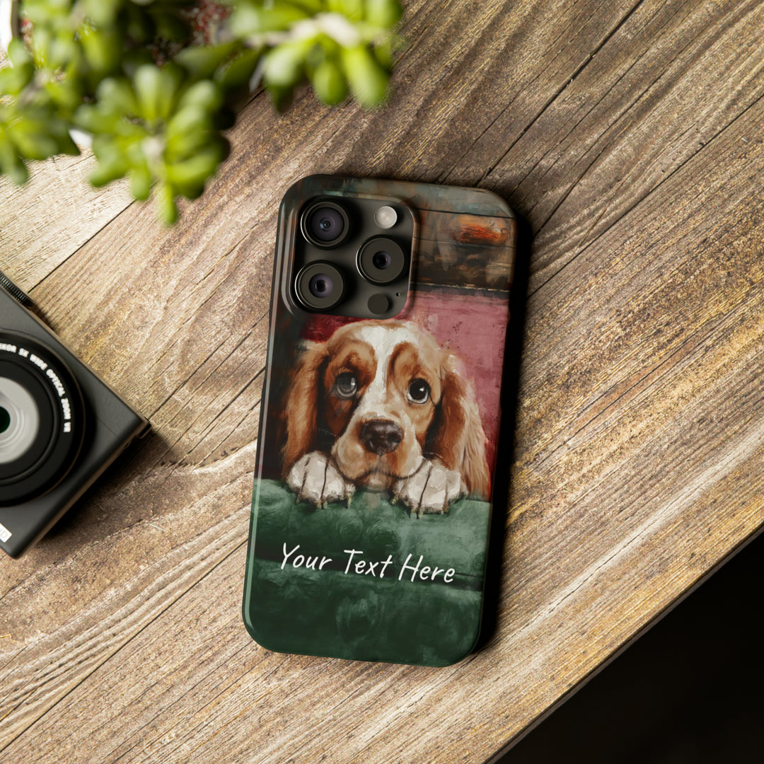 Slim Personalized Cute iPhone Cases - | iPhone 15 Case | iPhone 15 Pro Max Case, Iphone 14 Case, Iphone 14 Pro Max, Iphone 13, Cocker Spaniel Dog - Studio40ParkLane