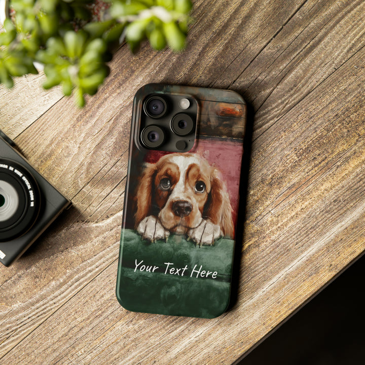 Slim Personalized Cute iPhone Cases - | iPhone 15 Case | iPhone 15 Pro Max Case, Iphone 14 Case, Iphone 14 Pro Max, Iphone 13, Cocker Spaniel Dog - Studio40ParkLane