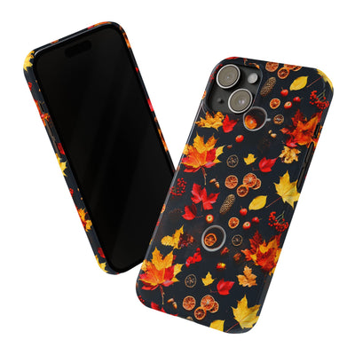 Slim Cute Fall Leaves Collage Phone Cases for Iphone | iPhone 15 Case | iPhone 15 Pro Max Case, Iphone 14, Iphone 14 Pro Max, Iphone 13, Iphone 16