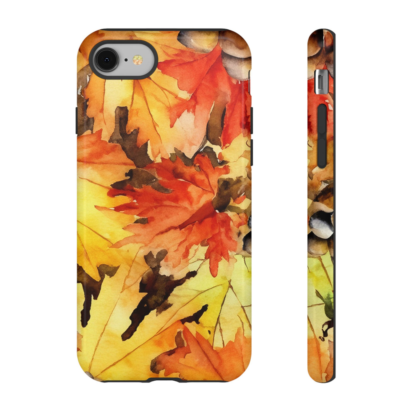 Impact Resistant, Fall Leaves, Cute Phone Cases for Samsung S24, S23, S22, S21, IPhone 15 pro Iphone 14 pro Iphone 13 IPhone 12 Iphone 11