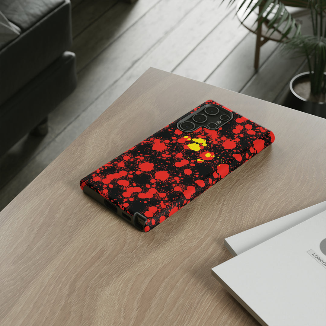 Cool Phone Case | Aesthetic Phone Case | Paint Splash Red Yellow | For Samsung Galaxy S23, S22, S21, S20 | Luxury Double Layer | Cute - Studio40ParkLane