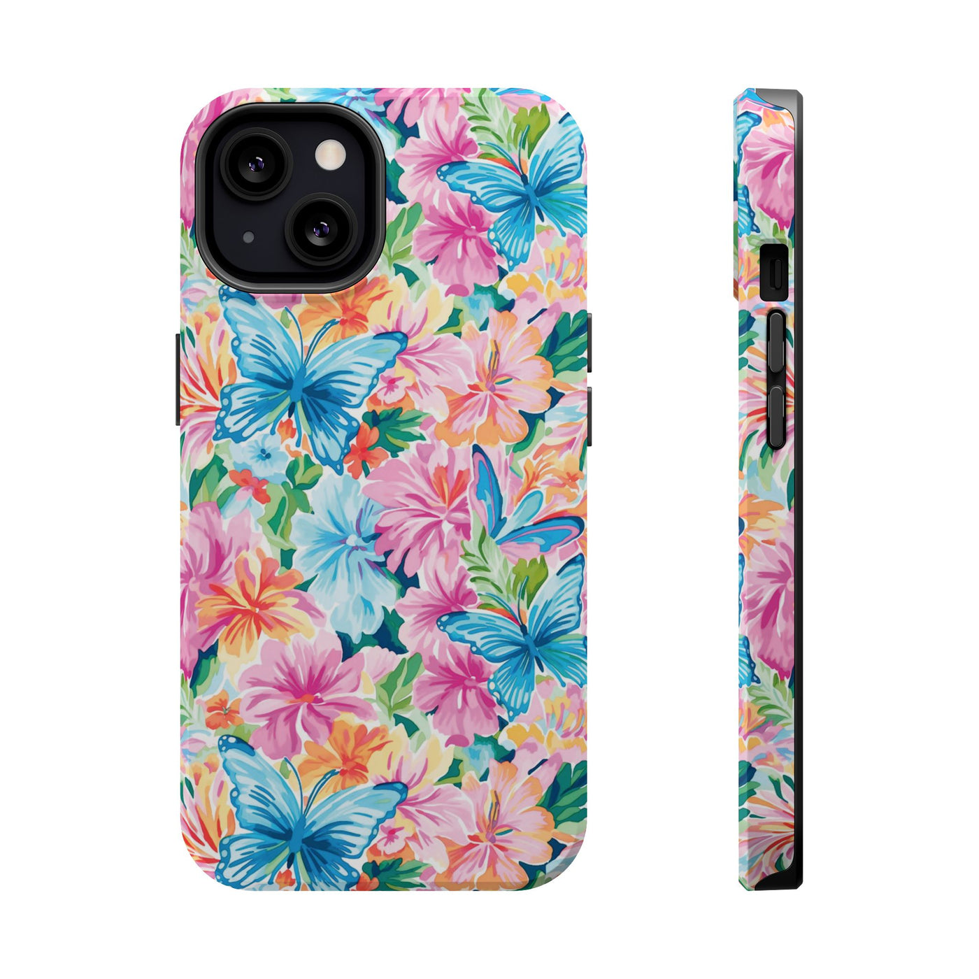 Butterflies Flowers Magsafe Cute Phone Case for Iphone Gift for Her, iPhone 16 Case iPhone 15 Pro Max Case, Iphone 14, Iphone 14 Pro Max, 13, 12