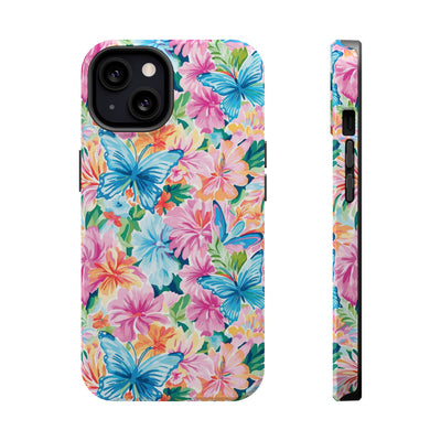 Butterflies Flowers Magsafe Cute Phone Case for Iphone Gift for Her, iPhone 16 Case iPhone 15 Pro Max Case, Iphone 14, Iphone 14 Pro Max, 13, 12