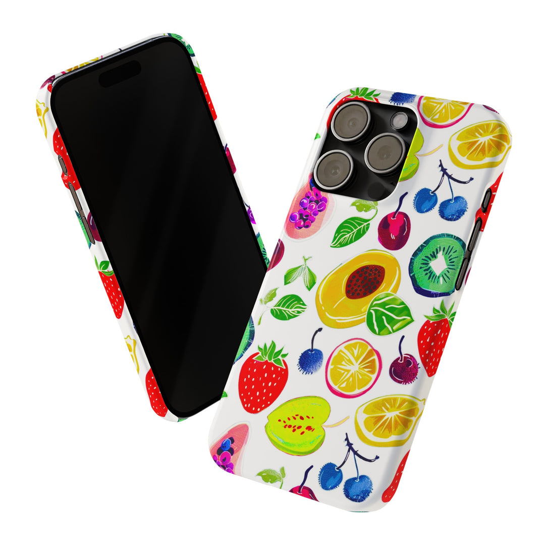 Slim Cute Phone Cases for Iphone | iPhone 15 Case | iPhone 15 Pro Max Case, Iphone 14, Iphone 14 Pro Max, Iphone 13, Summer Fruit Mix - Studio40ParkLane