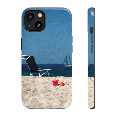 Cute Samsung Case | Cool Iphone Case | Summer Blue Beach Chair, Samsung S24, S23, S22, S21, IPhone 15 Case | Iphone 14 Case, Iphone 13 Case