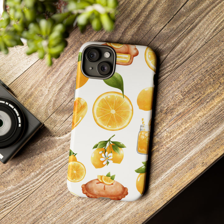 Impact Resistant, Lemon Fruit Pie, Cute Phone Cases for Samsung S24, S23, S22, S21, IPhone 15 pro Iphone 14 pro Iphone 13 IPhone 12 Iphone 11 - Studio40ParkLane