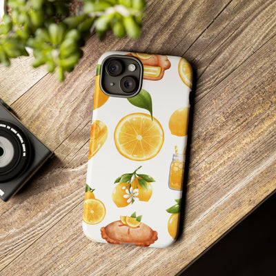 Impact Resistant, Lemon Fruit Pie, Cute Phone Cases for Samsung S24, S23, S22, S21, IPhone 15 pro Iphone 14 pro Iphone 13 IPhone 12 Iphone 11