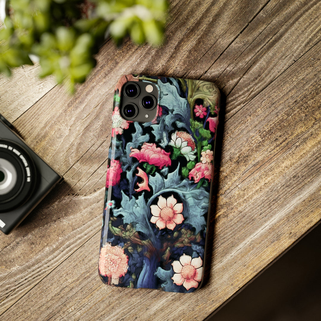 Slim Cute Phone Cases for Iphone - | iPhone 15 Case | iPhone 15 Pro Max Case, Iphone 14 Case, Iphone 14 Pro Max, Iphone 13, Flowers Scene - Studio40ParkLane