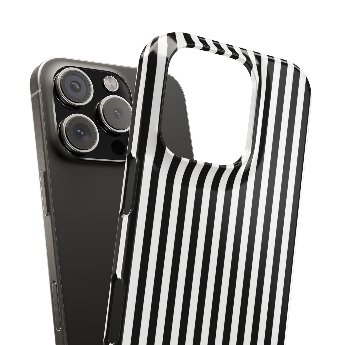 Slim Black White Striped Cute Phone Case for Iphone 16 - | iPhone 15 Pro Max Case | iPhone 14 Case Iphone 13 12 11 10 9 8 7 Gift for Her - Studio40ParkLane