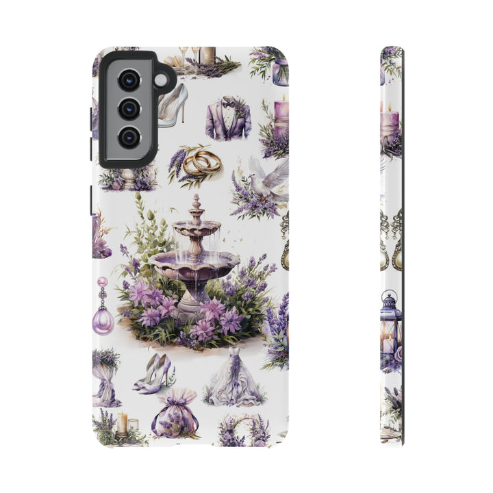 Impact Resistant, Lavender Wedding, Cute Phone Cases for Samsung S24, S23, S22, S21, IPhone 15 pro Iphone 14 pro Iphone 13 IPhone 12 Iphone 11 - Studio40ParkLane