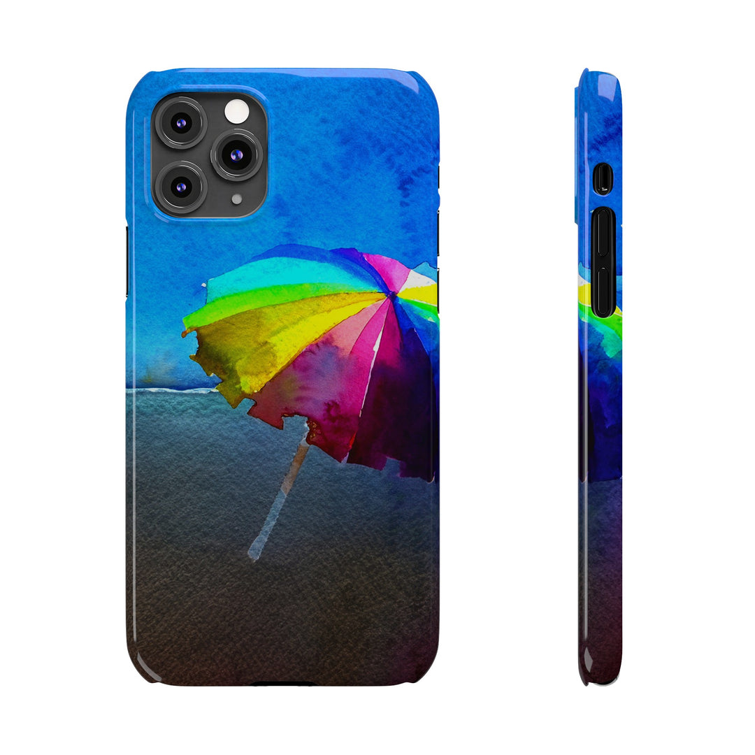 Slim Cute Phone Cases for Iphone - | iPhone 15 Case | iPhone 15 Pro Max Case, Iphone 14 Case, Iphone 14 Pro Max, Iphone 13, Summer Beach Umbrella - Studio40ParkLane