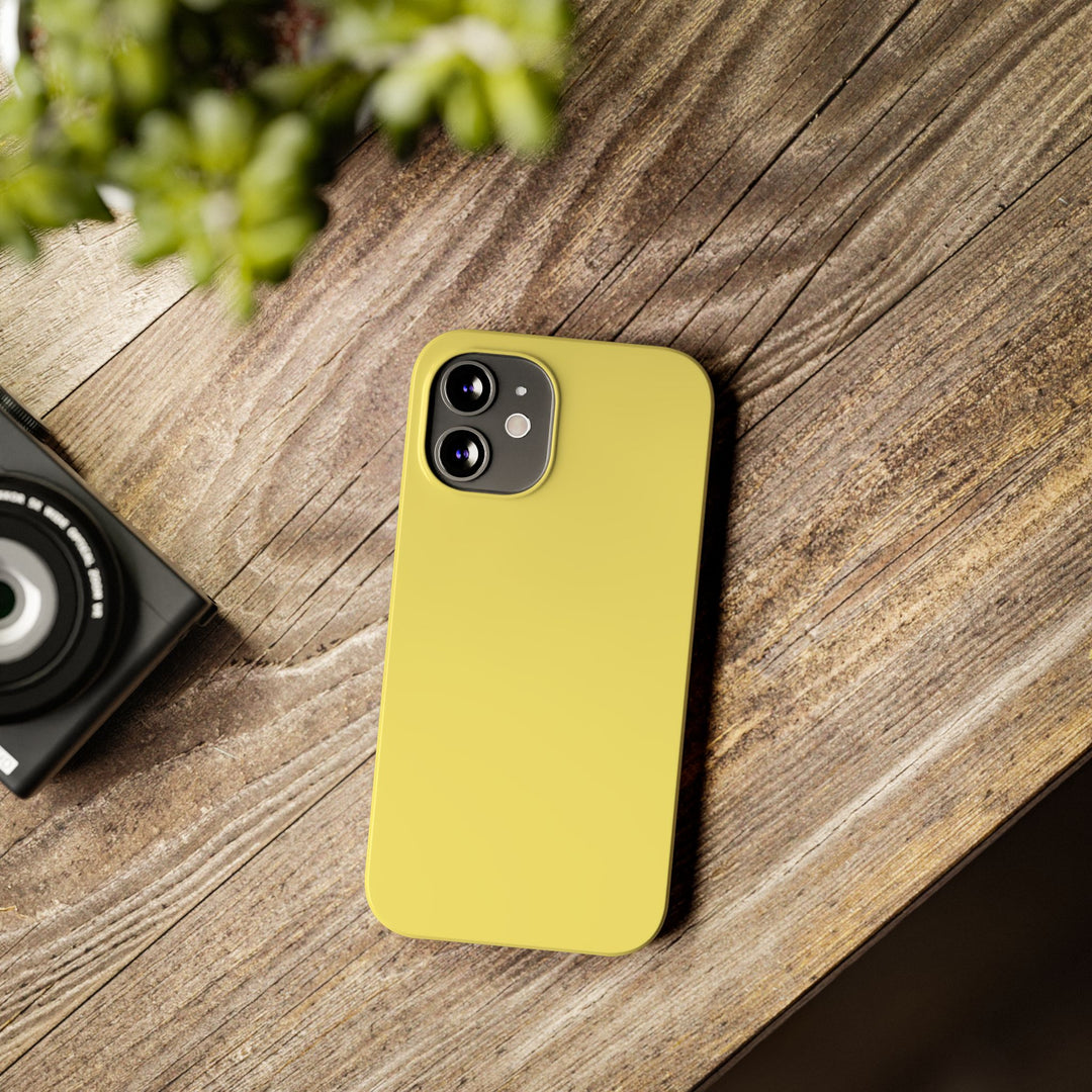 Slim Light Yellow Gift for Her Aesthetic Cute Phone Case for Iphone 16 - | iPhone 15 Pro Max Case | iPhone 14 Case 13 12 11 10 9 8 7 - Studio40ParkLane