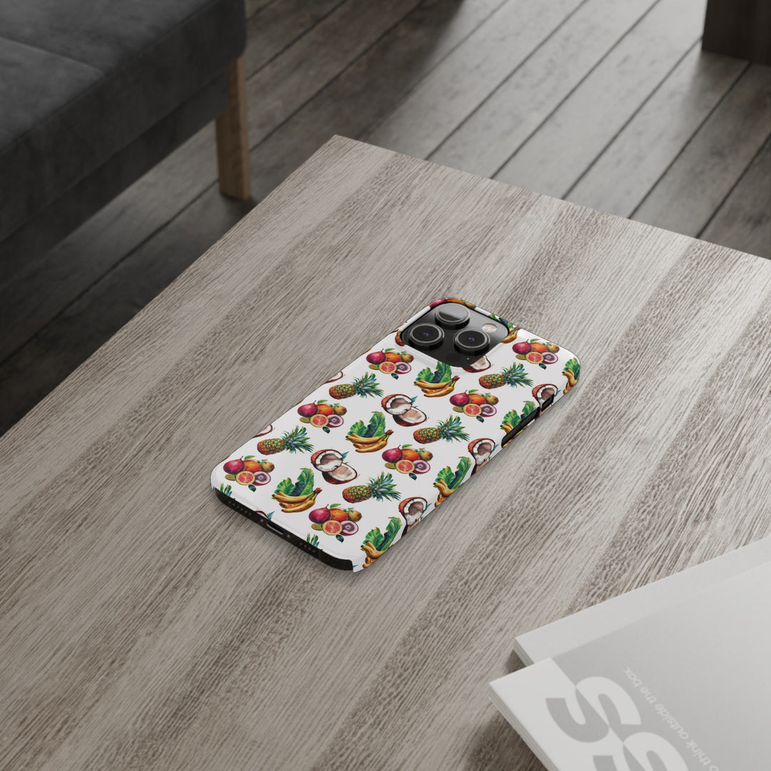 Slim Cute Phone Cases for Iphone - | iPhone 15 Case | iPhone 15 Pro Max Case, Iphone 14 Case, Iphone 14 Pro Max, Iphone 13, Tropical Summer Fruit - Studio40ParkLane