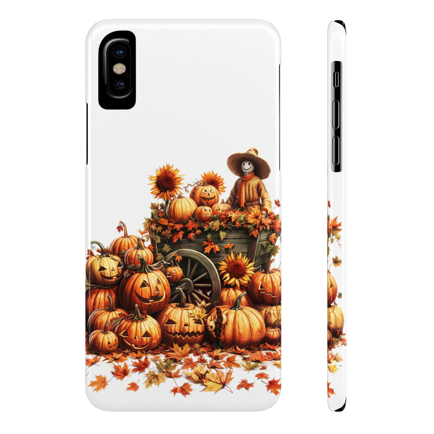 Slim Fall Leaves Scarecrow Slim Cute Phone Cases for Iphone  | iPhone 15 Case | iPhone 15 Pro Max Case, Iphone 14, Iphone 14 Pro Max, Iphone 13