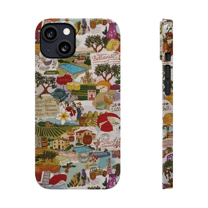 Slim Italy Tuscany Coquette Collage Cute Phone Case for Iphone 17 - | iPhone 16 Pro Max Case | iPhone 15 Case Iphone 14 13 12 11 10 9 8 7 - Studio40ParkLane