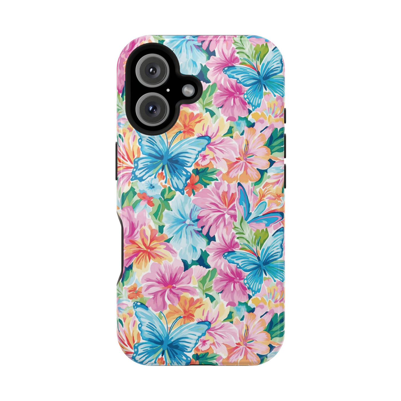 Butterflies Flowers Magsafe Cute Phone Case for Iphone Gift for Her, iPhone 16 Case iPhone 15 Pro Max Case, Iphone 14, Iphone 14 Pro Max, 13, 12