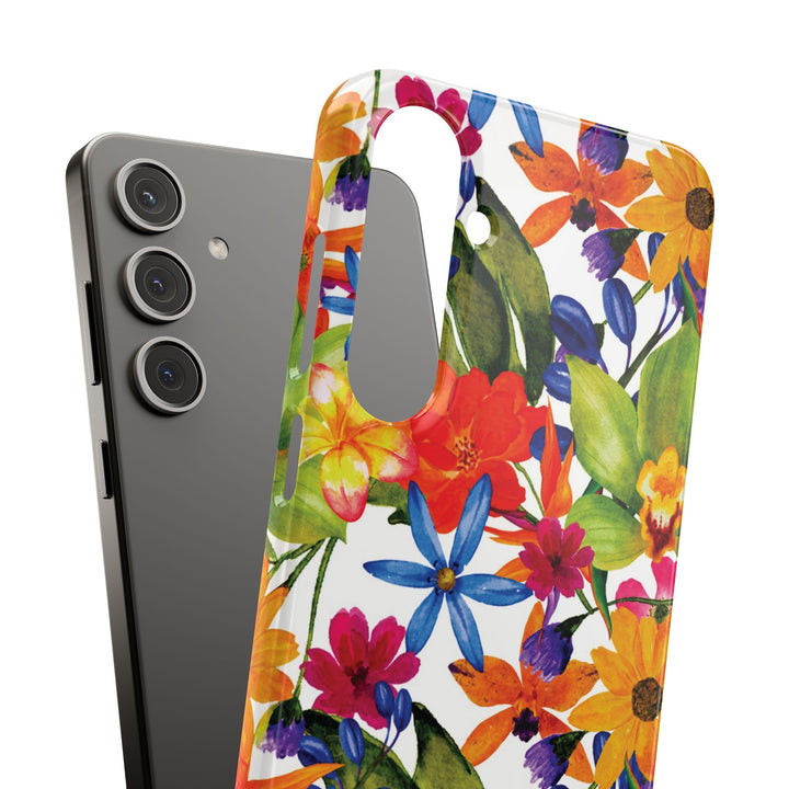 Sleek Snap Colorful Flowers Cute Phone Case for iPhone 16 15 14 13 12 11 X Xs Max Xr Pro Plus Samsung Galaxy S24 S23 S22 S21 S20 Note Ultra