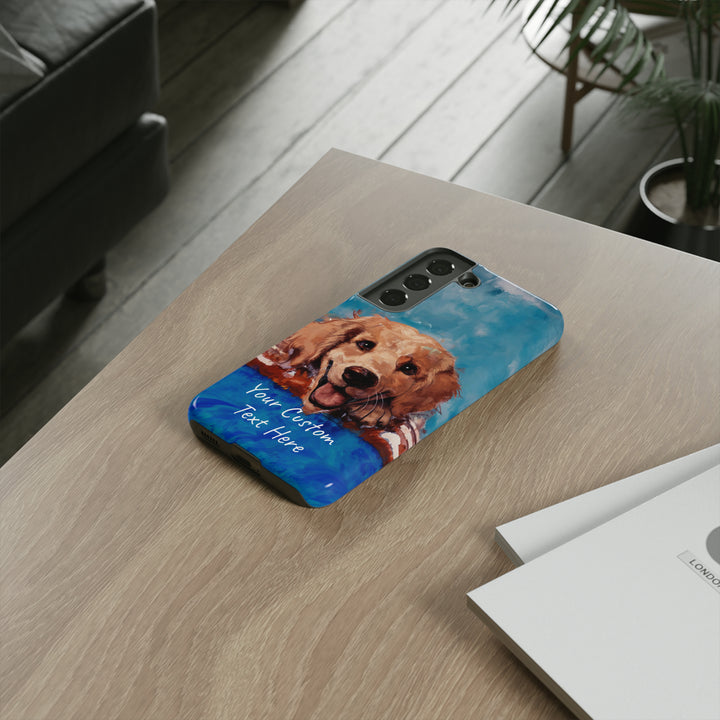 Personalize this Cute Samsung Phone Case | Golden Retriever Dog Samsung Phone Case | Galaxy S23, S22, S21, S20 | Personalized Samsung Cases - Studio40ParkLane
