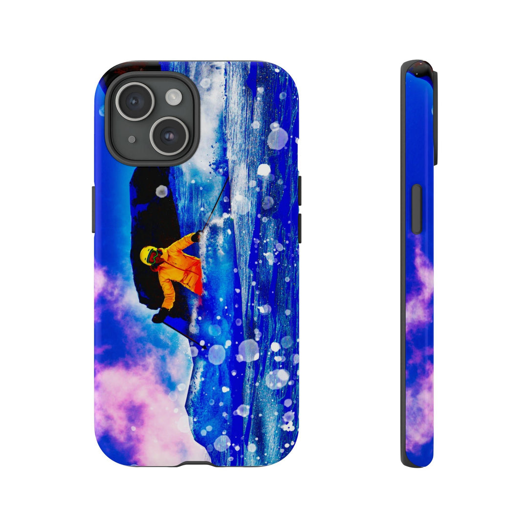 Cute IPhone Case | iPhone 15 Case | iPhone 15 Pro Max Case, Iphone 14 Case, Iphone 14 Pro Max Case IPhone Case for Art Lovers, Skier Mountain - Studio40ParkLane