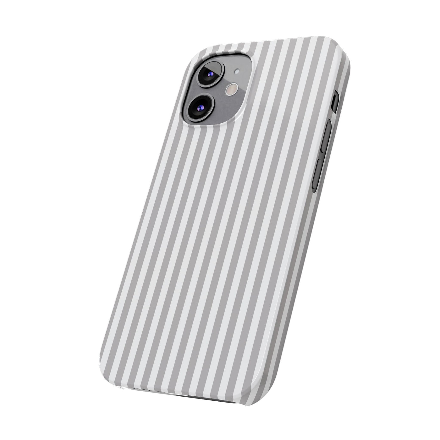 Slim Light Grey Striped Cute Phone Case for Iphone 16 - | iPhone 15 Pro Max Case | iPhone 14 Case Iphone 13 12 11 10 9 8 7 Gift for Her - Studio40ParkLane