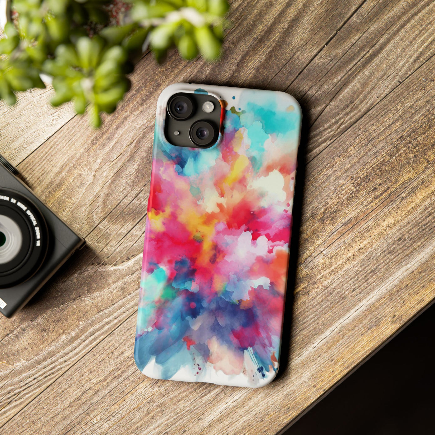 Slim Paint Splash Gift for Her Cute Phone Cases for Iphone 16 Pro Max | iPhone 15 Case | iPhone 15 Pro Max Case, Iphone 14, Iphone 14 Pro Max, Iphone 13 12 11 8 7