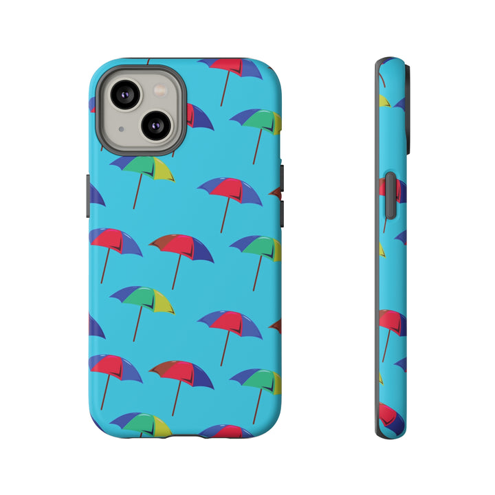 Cute IPhone Case | Colorful Beach Parasols Blue, iPhone 15 Case | iPhone 15 Pro Case, Iphone 14 Case, Iphone 14 Pro Max Case, Protective Iphone Case - Studio40ParkLane