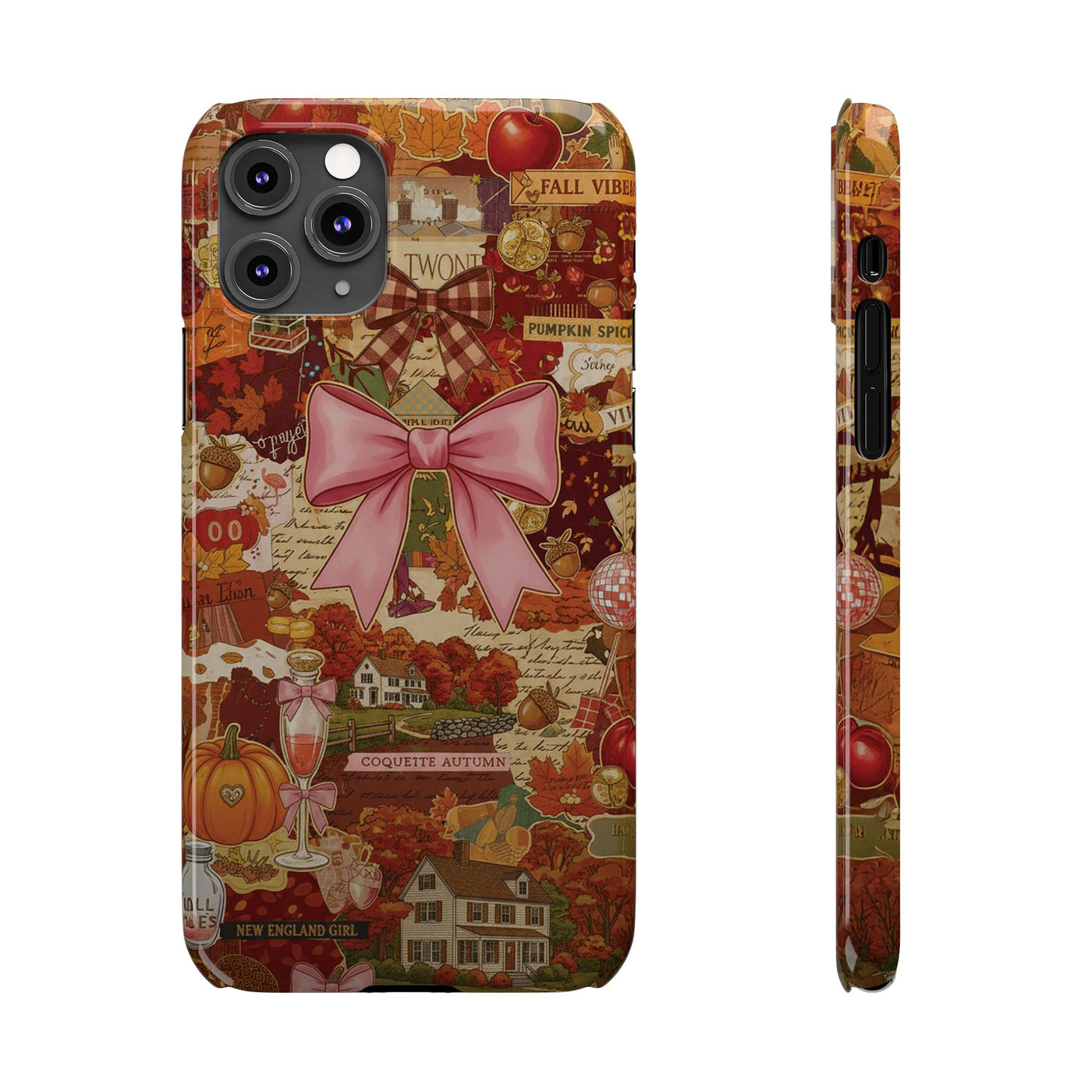 New England fall Coquette Collage Cute Phone Case for Iphone 16 - | iPhone 15 Pro Max Case | iPhone 14 Case Iphone 13 12 11 10 9 8 7 X XS - Studio40ParkLane