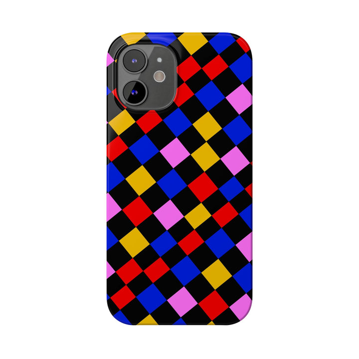 Slim Abstract Colorful Checkerboard Cute Phone Case for Iphone 17 - | iPhone 16 Pro Max Case | iPhone 15 Case Iphone 14 13 12 11 Gift for Her - Studio40ParkLane
